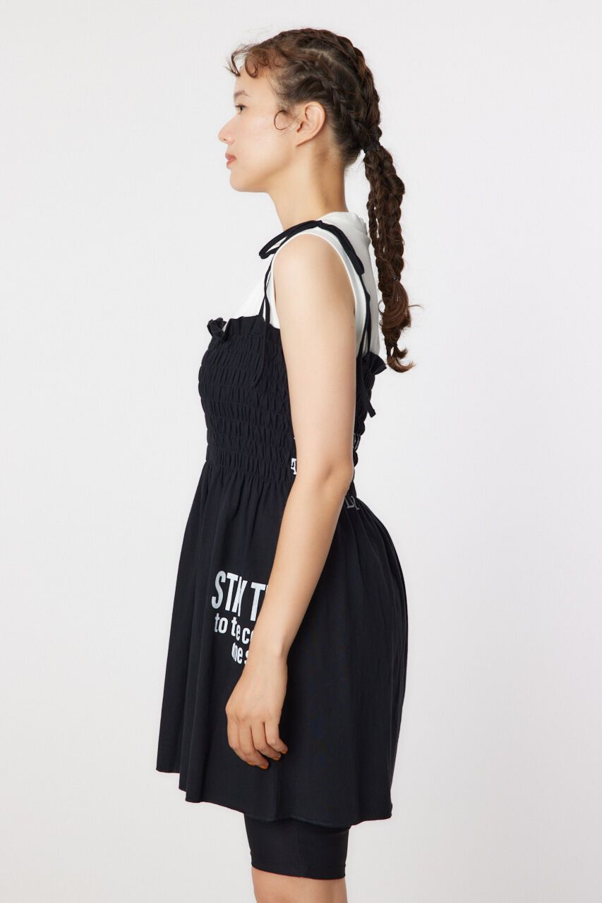 RODEO CROWNS「ランダムテキストシャーリングキャミチュニック」|キャミソール|