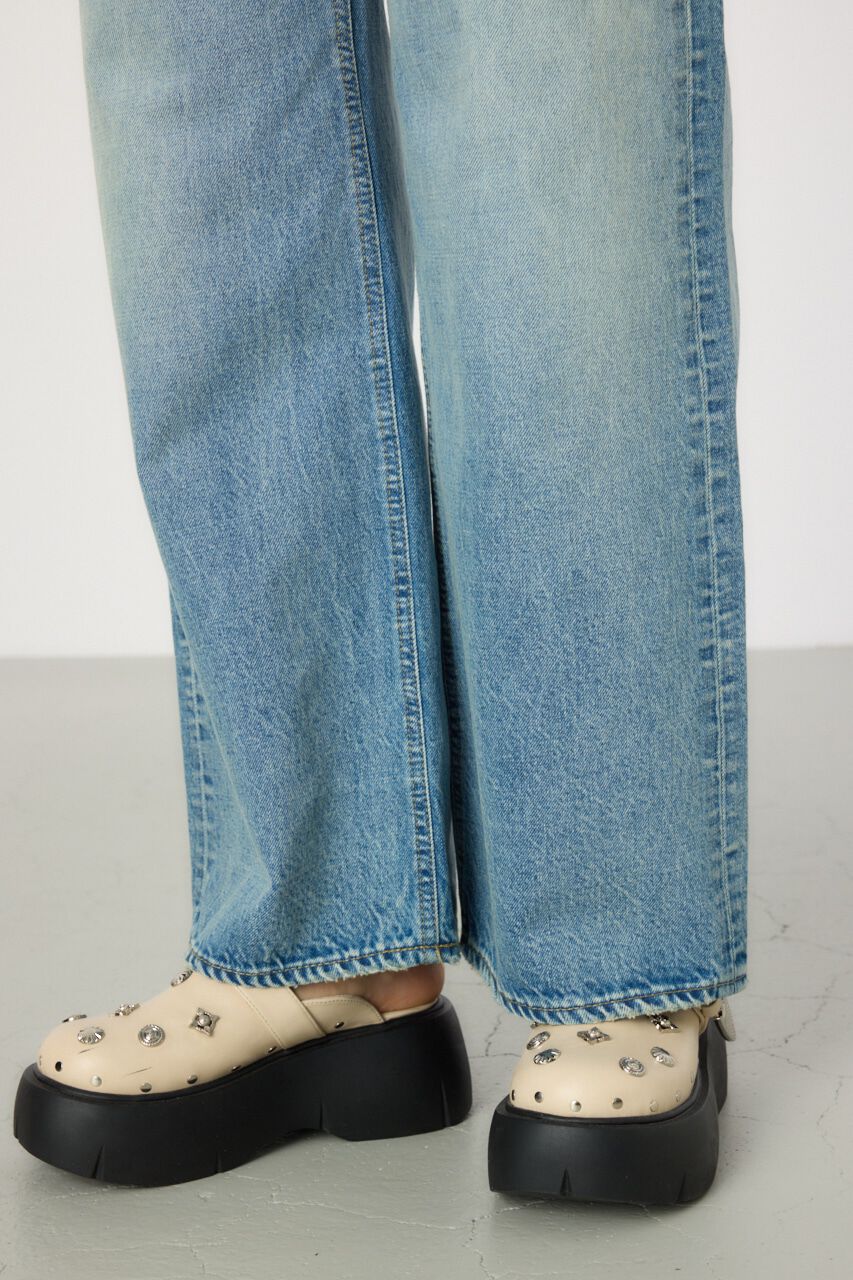 RODEO CROWNS「waist designフレアデニムパンツ」|デニム|