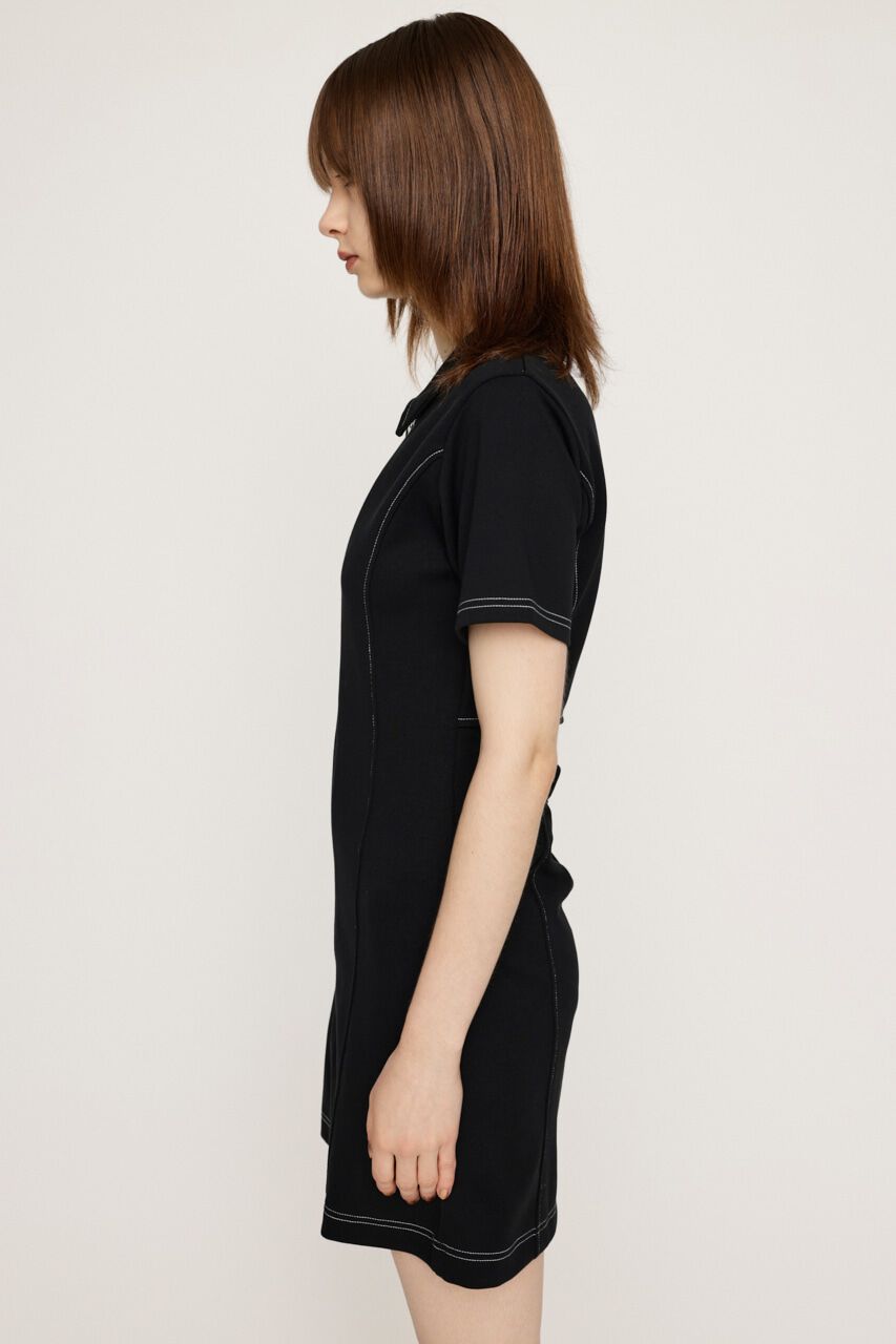 SLY「FRONT ZIP BACK OPEN ショートワンピース」|ワンピース|