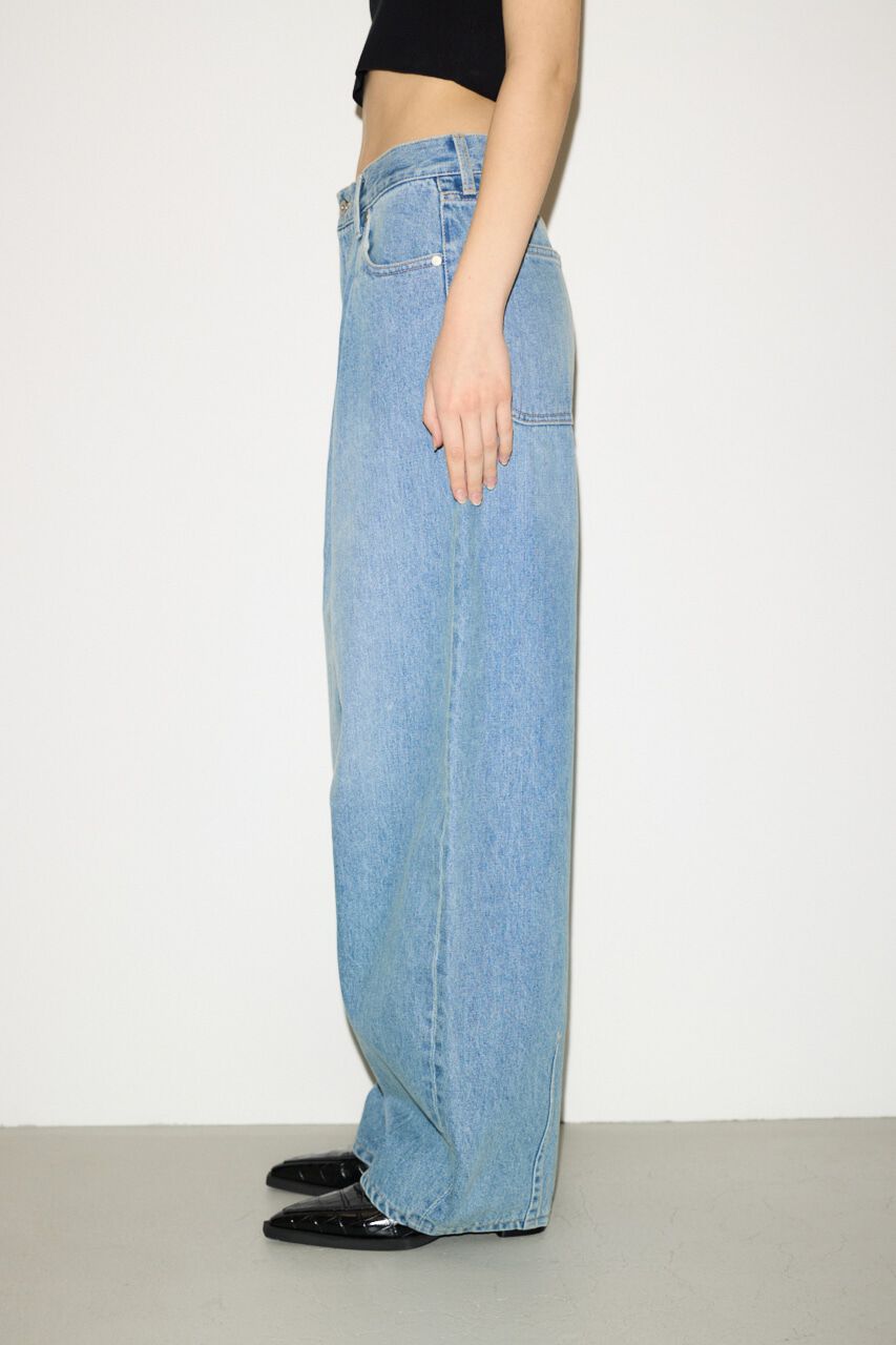 SLY「J／W CURVE TUCKED パンツ」|デニム|