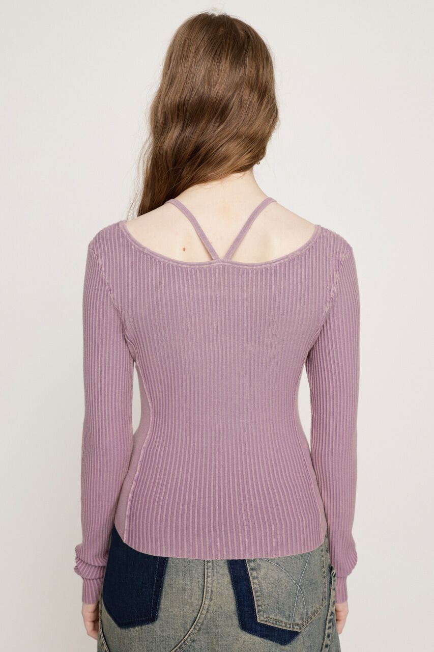 SLY「LAYER WASHED KNIT トップス」|ニット・セーター|
