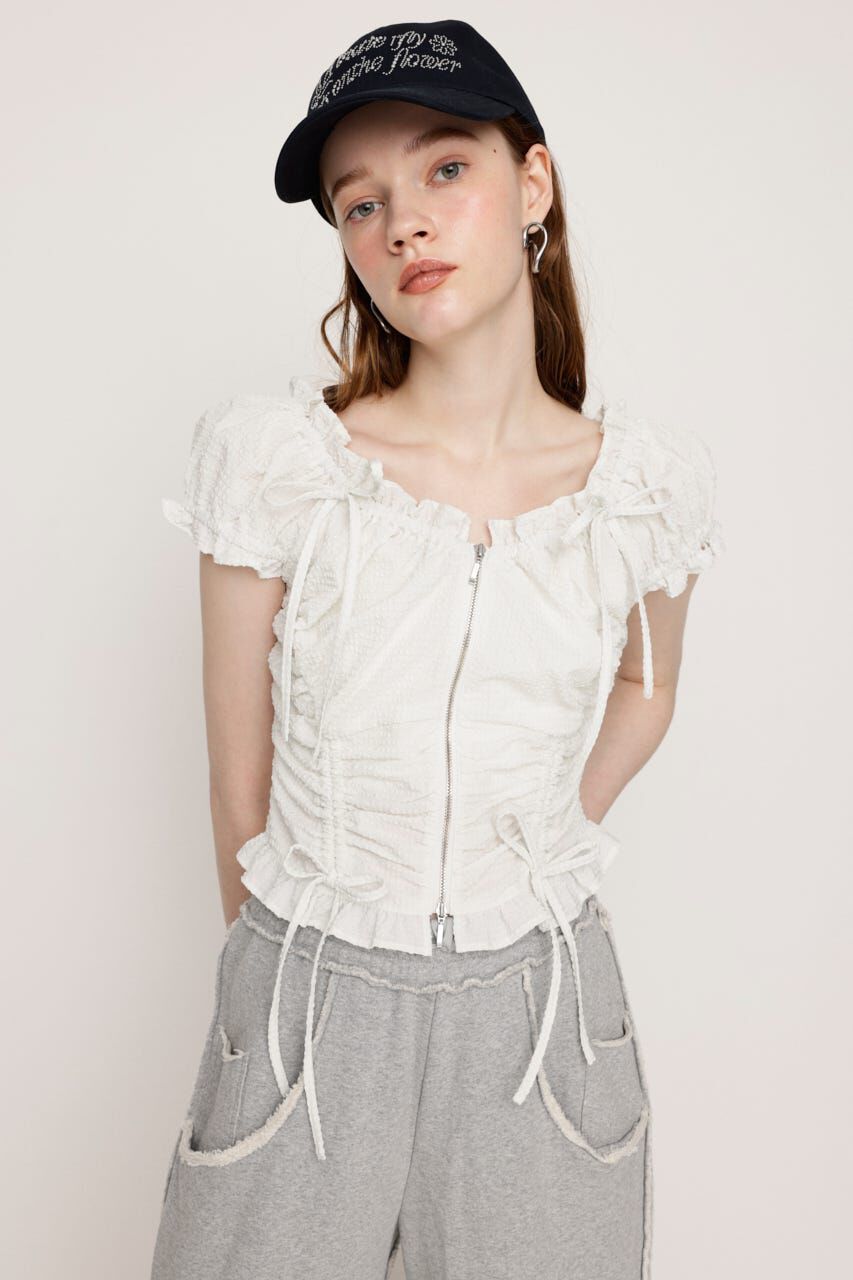 SLY「FRONTZIP 2WAY トップス」|シャツ・ブラウス|