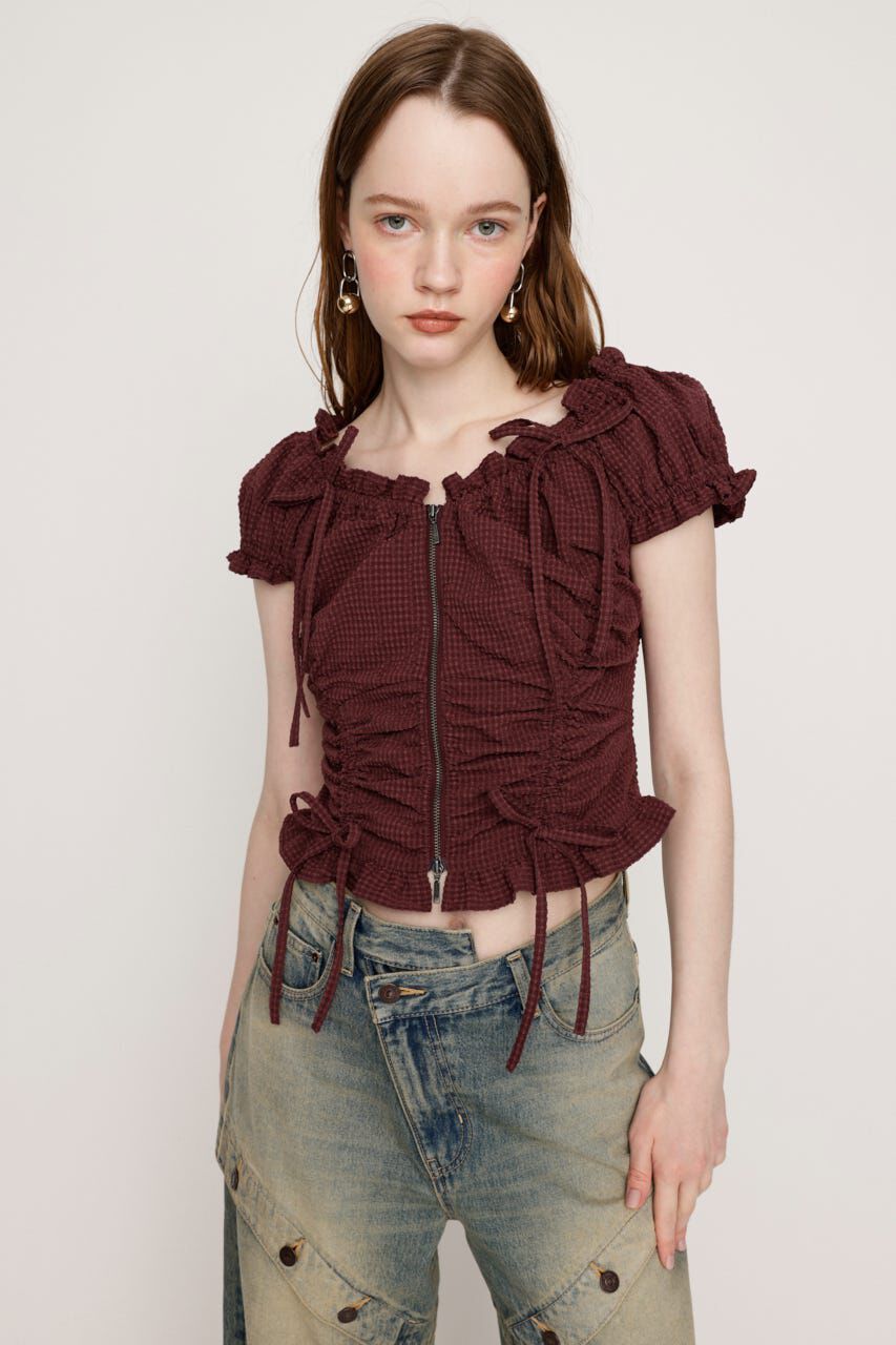 SLY「FRONTZIP 2WAY トップス」|シャツ・ブラウス|