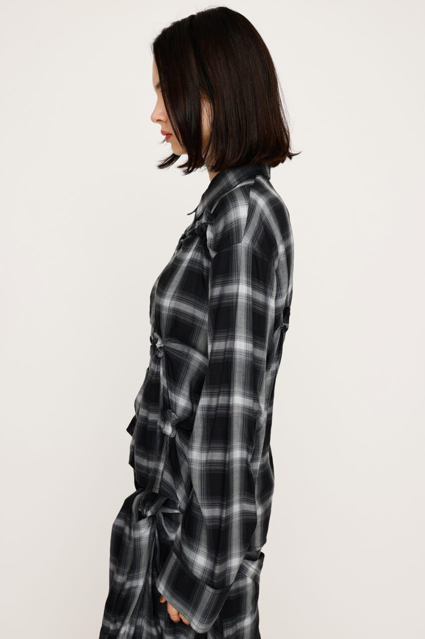 SLY「CHECK KNOT DETAIL シャツ」|シャツ・ブラウス|