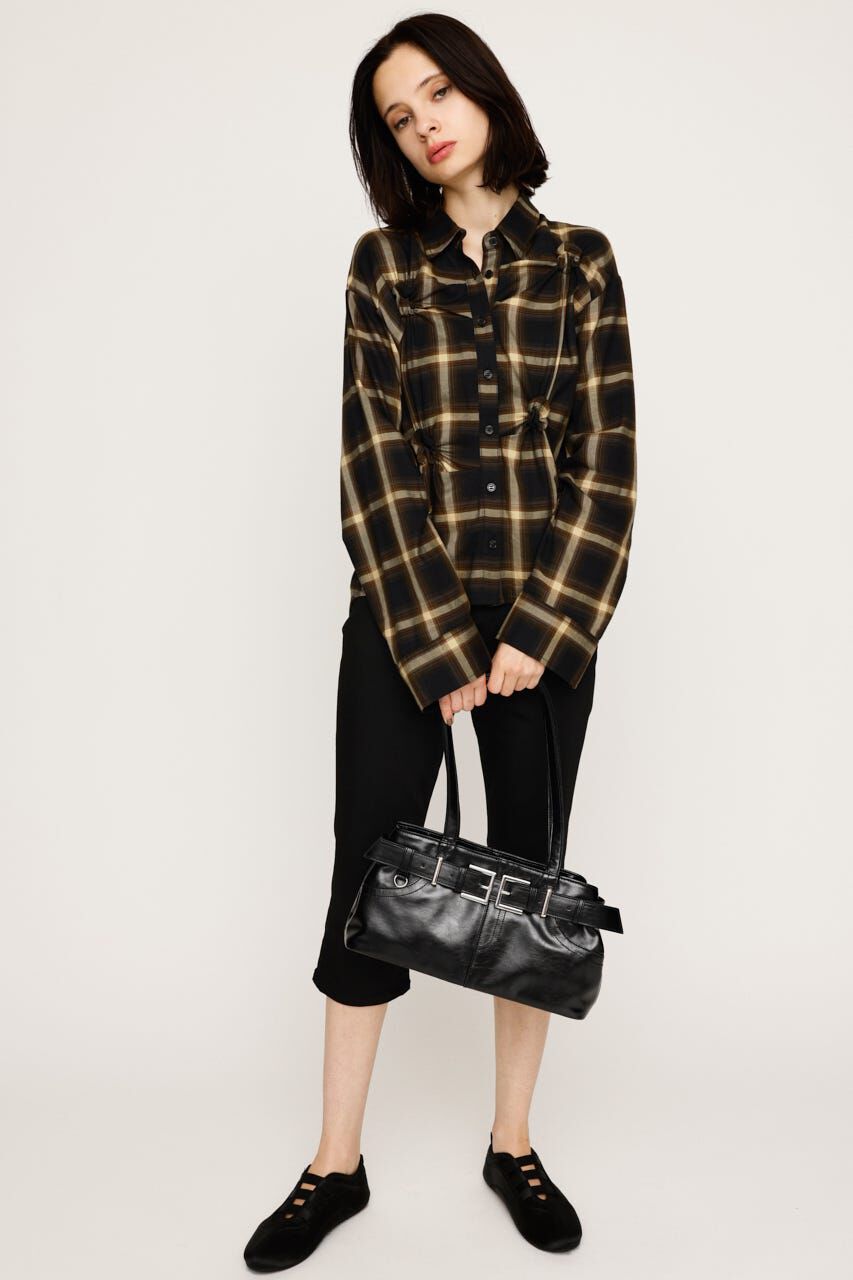 SLY「CHECK KNOT DETAIL シャツ」|シャツ・ブラウス|