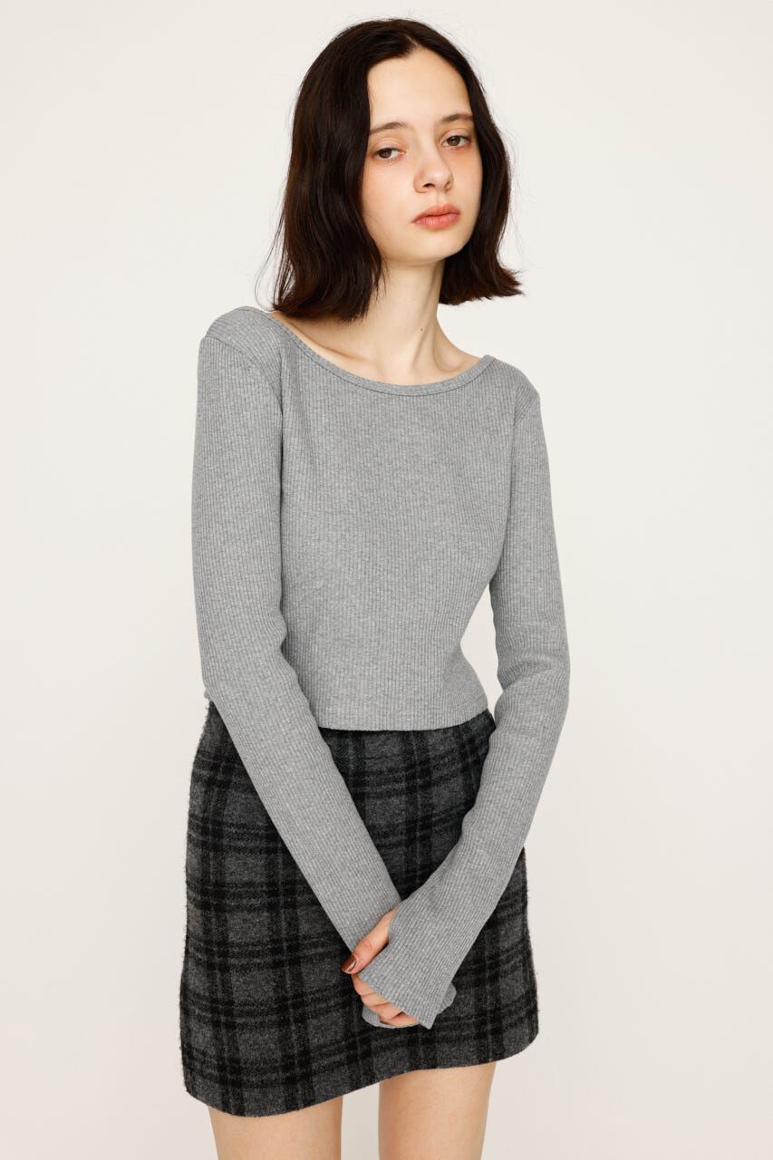 SLY「2WAY CUT RIB トップス」|Tシャツ・カットソー|