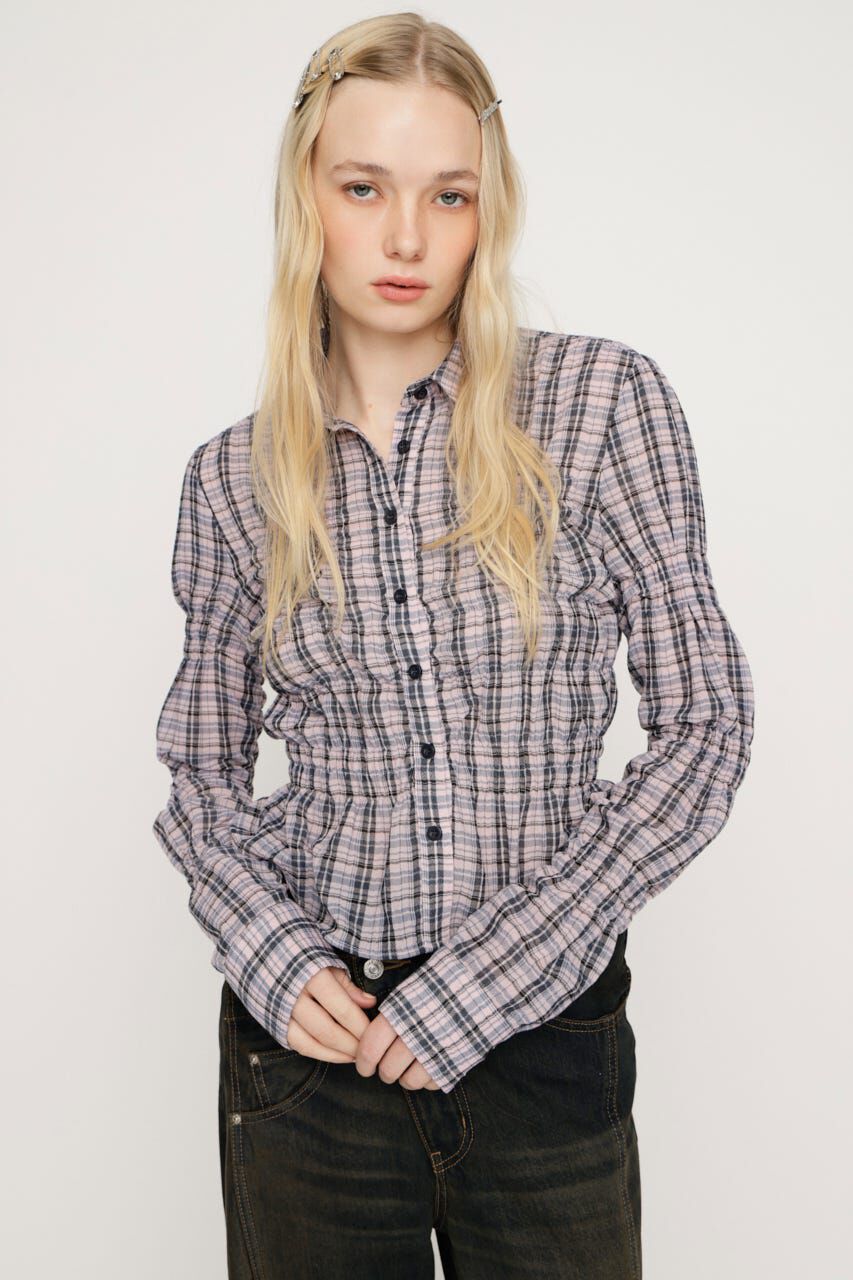 SLY「RANDOM SHIRRING トップス」|シャツ・ブラウス|M/PNK7