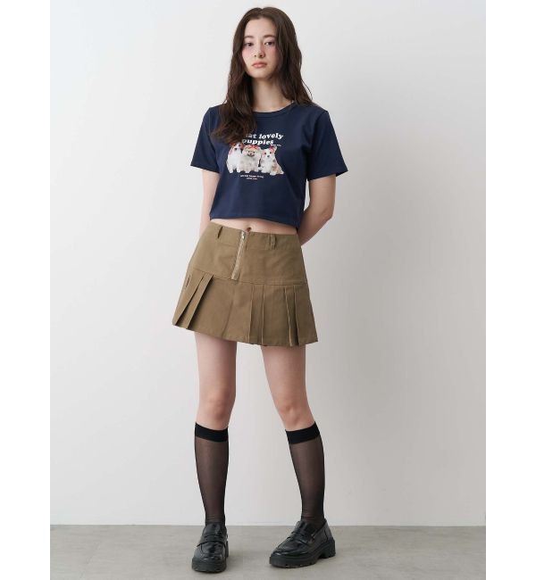 CALNAMUR「TUCK SWITCHING MINI SK/タックスウィッチングミニスカート」|スカート|