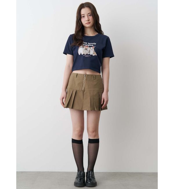 CALNAMUR「TUCK SWITCHING MINI SK/タックスウィッチングミニスカート」|スカート|