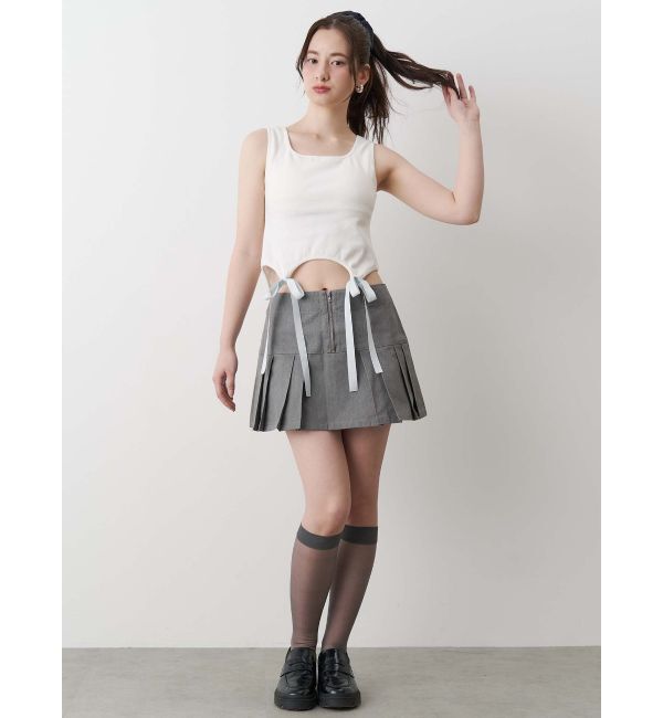 CALNAMUR「TUCK SWITCHING MINI SK/タックスウィッチングミニスカート」|スカート|