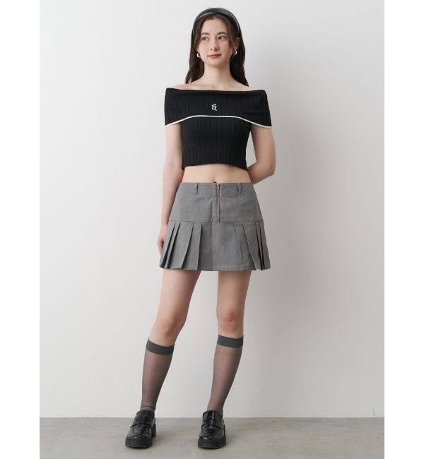 CALNAMUR「TUCK SWITCHING MINI SK/タックスウィッチングミニスカート」|スカート|