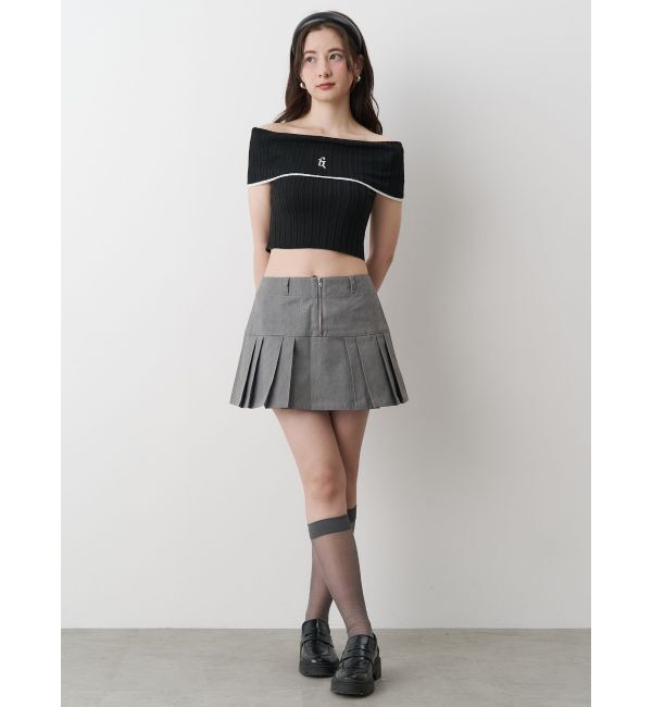 CALNAMUR「TUCK SWITCHING MINI SK/タックスウィッチングミニスカート」|スカート|