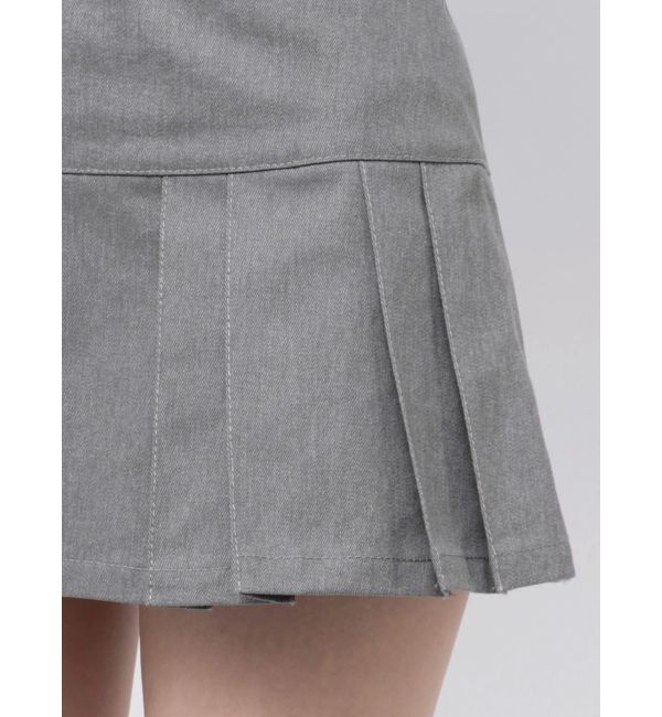CALNAMUR「TUCK SWITCHING MINI SK/タックスウィッチングミニスカート」|スカート|