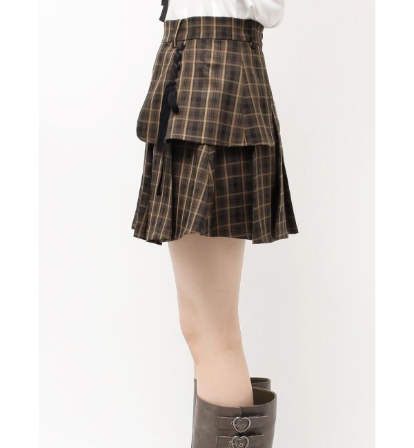 CALNAMUR「レースアップタックミニスカート」|スカート|