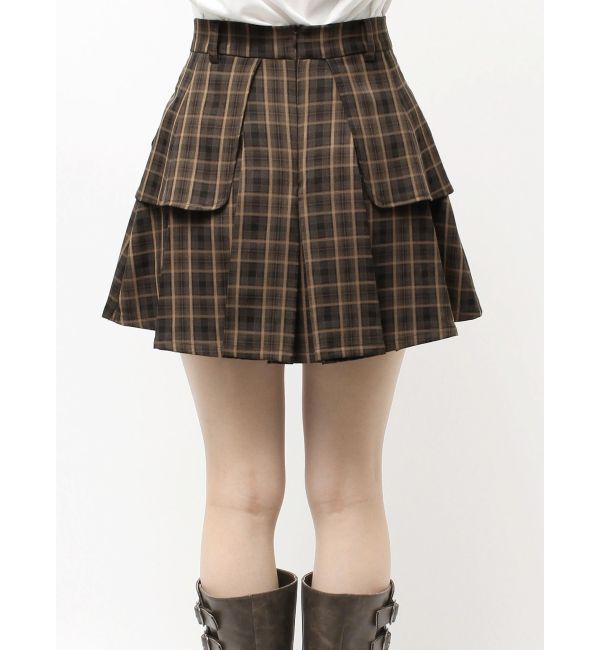 CALNAMUR「レースアップタックミニスカート」|スカート|