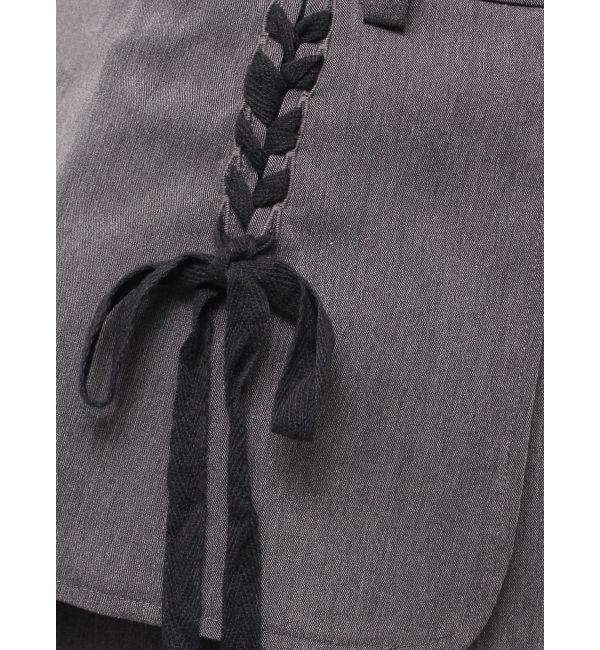 CALNAMUR「レースアップタックミニスカート」|スカート|