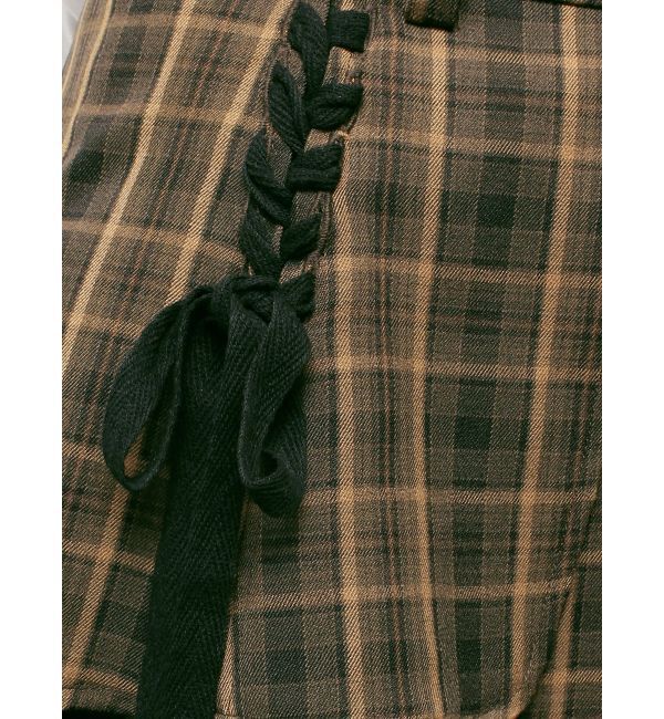 CALNAMUR「レースアップタックミニスカート」|スカート|