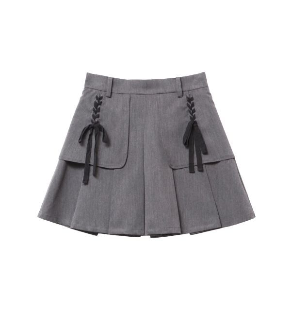CALNAMUR「レースアップタックミニスカート」|スカート|