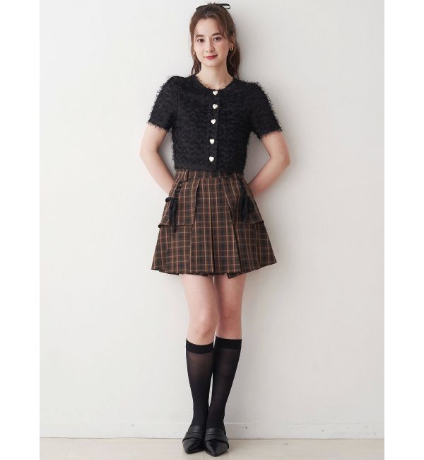 CALNAMUR「レースアップタックミニスカート」|スカート|