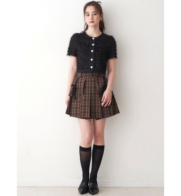 CALNAMUR「レースアップタックミニスカート」|スカート|