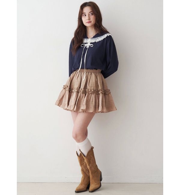 CALNAMUR「コットンギャザーボリュームスカート」|スカート|