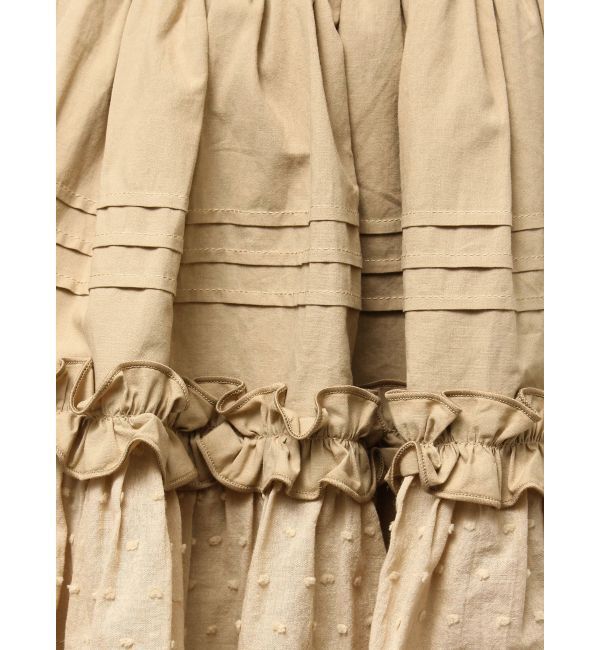 CALNAMUR「コットンギャザーボリュームスカート」|スカート|