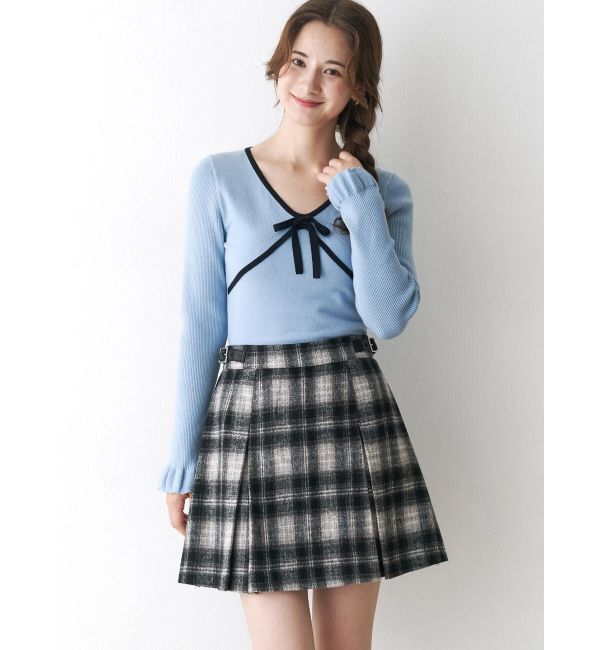 CALNAMUR「サイドデザインプリーツミニスカート」|スカート|