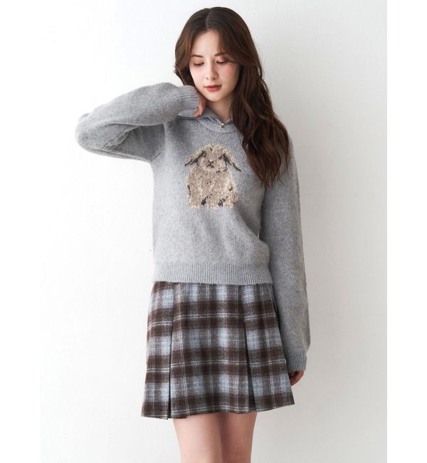 CALNAMUR「サイドデザインプリーツミニスカート」|スカート|