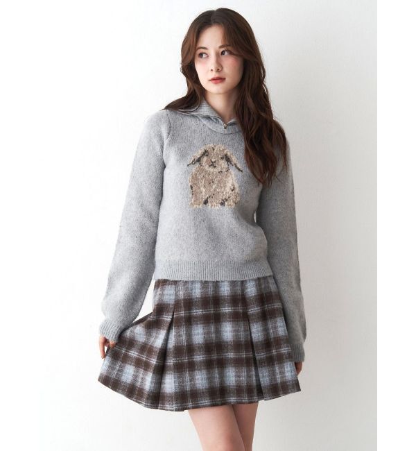 CALNAMUR「サイドデザインプリーツミニスカート」|スカート|