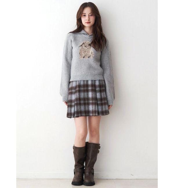 CALNAMUR「サイドデザインプリーツミニスカート」|スカート|