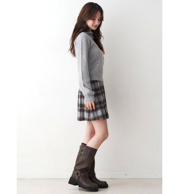 CALNAMUR「サイドデザインプリーツミニスカート」|スカート|