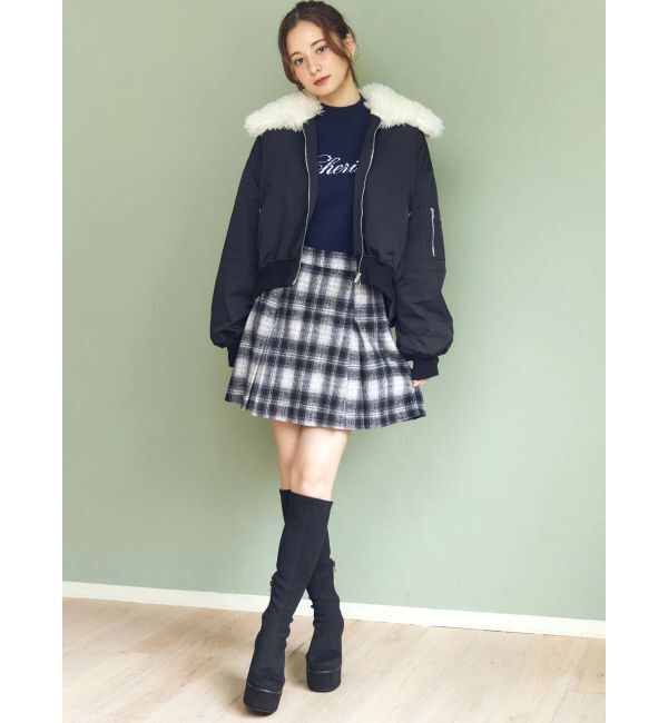 CALNAMUR「サイドデザインプリーツミニスカート」|スカート|