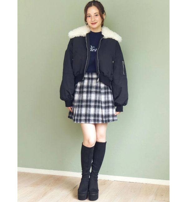 CALNAMUR「サイドデザインプリーツミニスカート」|スカート|