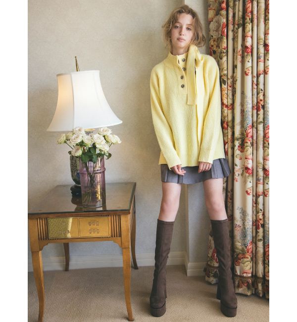 CALNAMUR「サイドデザインプリーツミニスカート」|スカート|