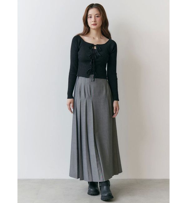 CALNAMUR「ランダムプリーツロングＳＫ」|スカート|
