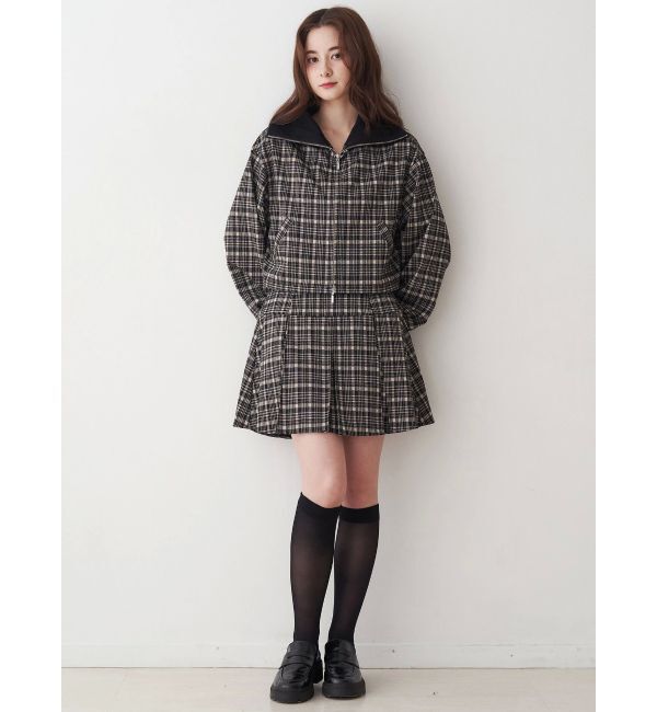 CALNAMUR「チェックニットソーミニスカート」|スカート|