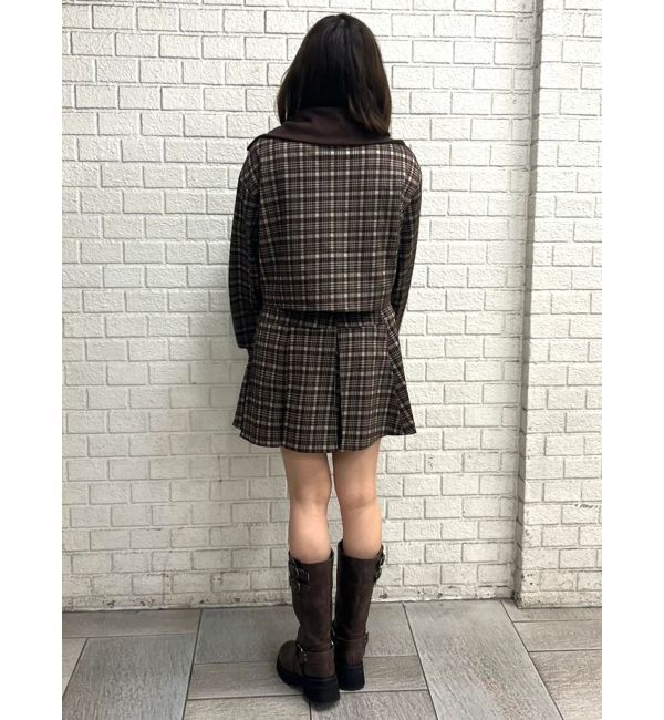 CALNAMUR「チェックニットソーミニスカート」|スカート|