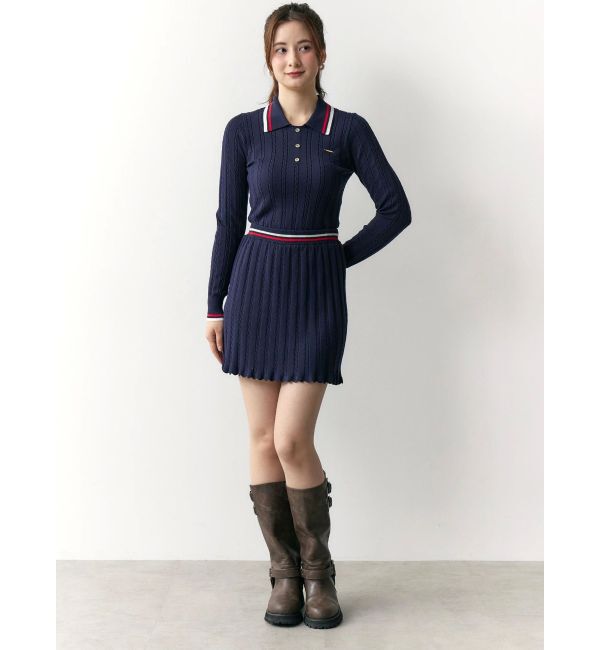 CALNAMUR「ミニケーブルラインニットスカート」|スカート|