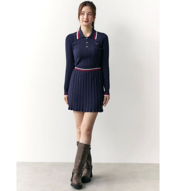 CALNAMUR「ミニケーブルラインニットスカート」|スカート|