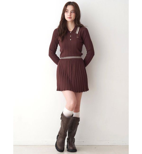 CALNAMUR「ミニケーブルラインニットスカート」|スカート|