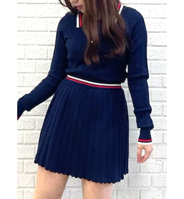 CALNAMUR「ミニケーブルラインニットスカート」|スカート|