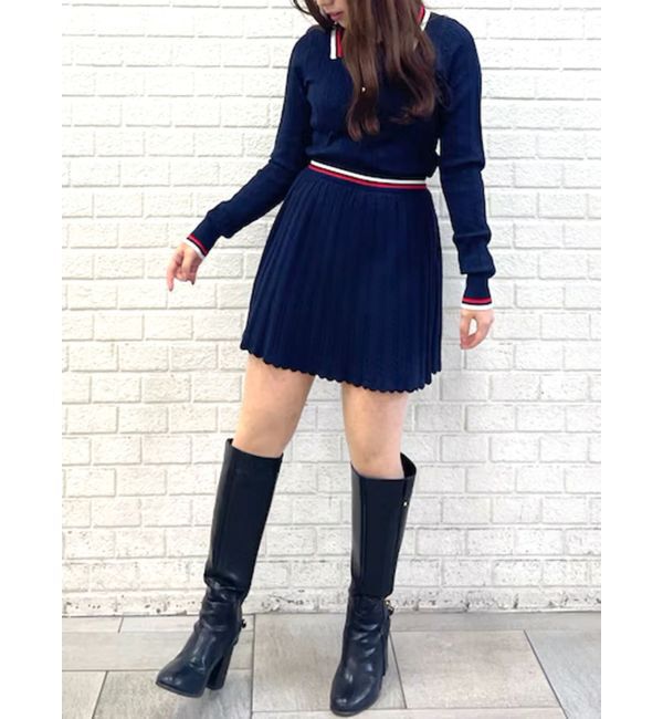 CALNAMUR「ミニケーブルラインニットスカート」|スカート|