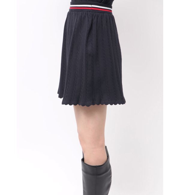 CALNAMUR「ミニケーブルラインニットスカート」|スカート|