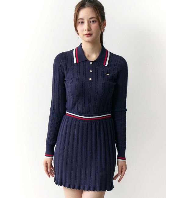 CALNAMUR「ミニケーブルラインニットスカート」|スカート|