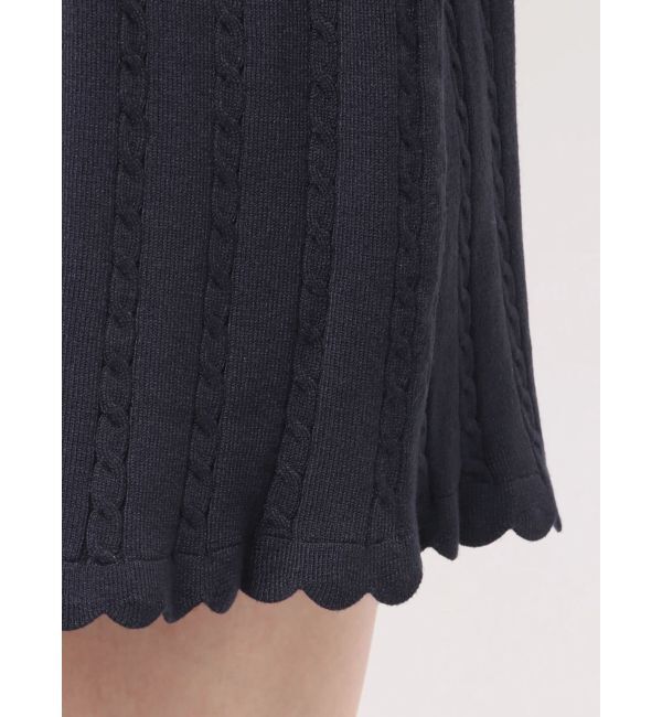 CALNAMUR「ミニケーブルラインニットスカート」|スカート|