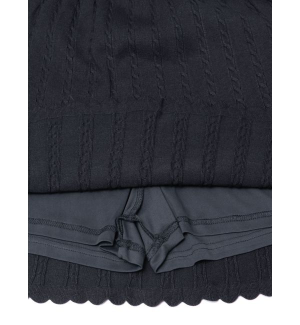 CALNAMUR「ミニケーブルラインニットスカート」|スカート|