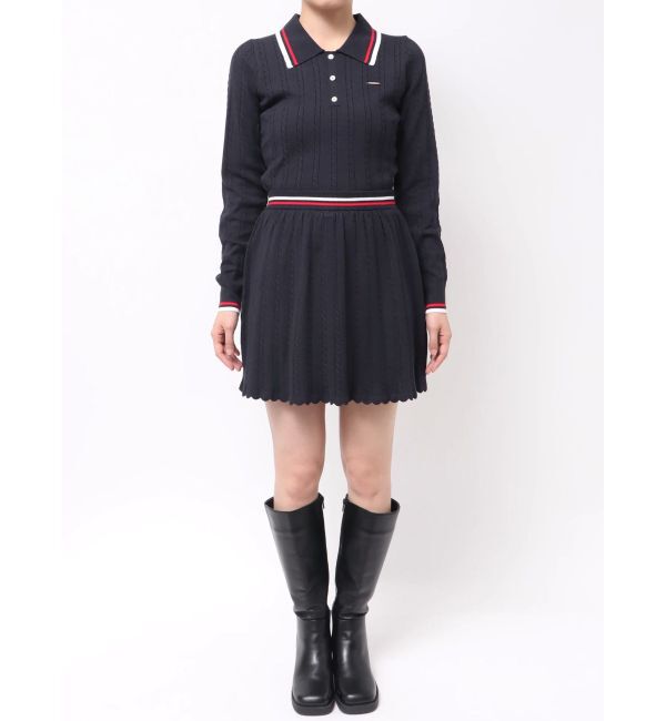 CALNAMUR「ミニケーブルラインニットスカート」|スカート|