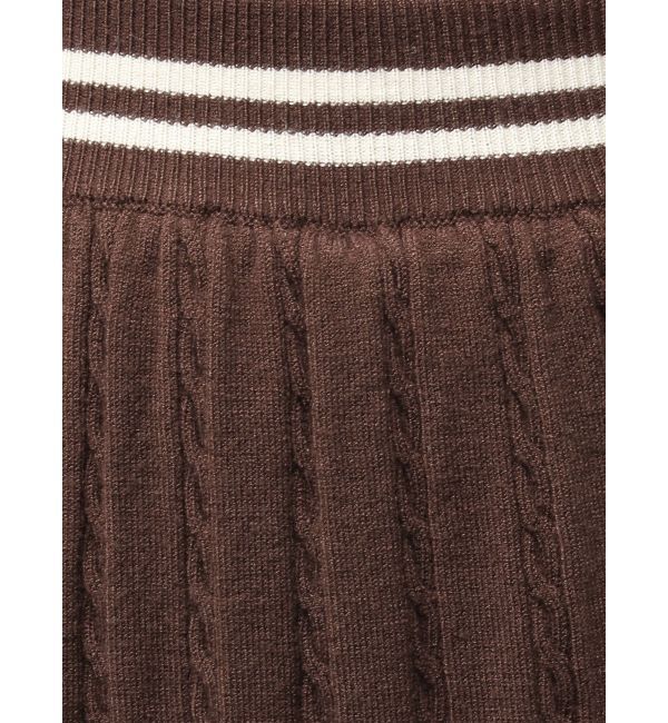 CALNAMUR「ミニケーブルラインニットスカート」|スカート|