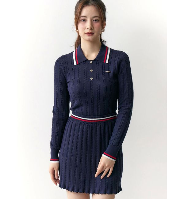 CALNAMUR「ミニケーブルラインニットスカート」|スカート|