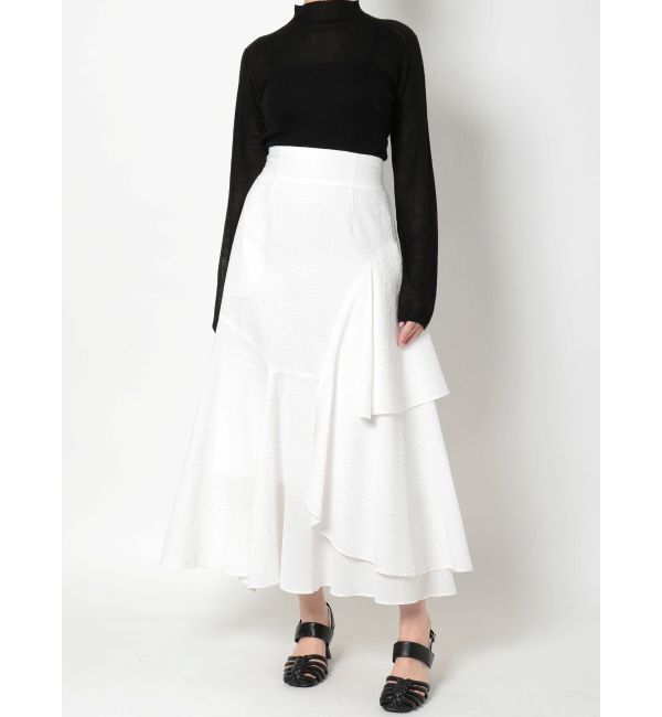 ELENDEEK「SEER SUCKER ASYMMETRY SK」|スカート|